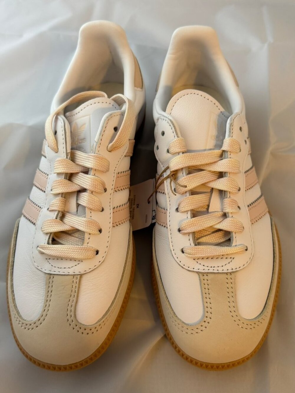 adidas Women's Samba OG Shoes, Off White / Sandy Pink / Gum, Women Size 6.5 NIB - Picture 2 of 8